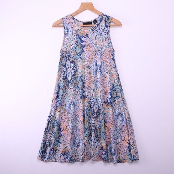 CYNTHIA ROWLEY Floral A Line Dress - Picture 1 of 8